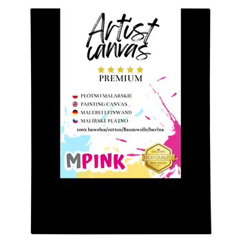 Malířské plátno 40X50 cm Černé plátno Ideální pro malování