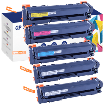 5x TONER PRO HP COLOR LASERJET MFP M281FDW CF540X CF541X CF542X CF543X -GP-HCF544X CMYKK