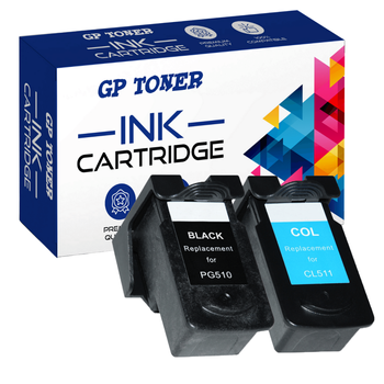 Výměna 2 inkoustových náplní pro Canon 510 511 510XL 511XL MP240 MP250 MP260 MP270 MP280 MP480 iP2700 MX350 MX420 Canon PG-510 CL-511 - GP-C511XL+