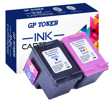 2x inkoustové náplně pro HP 62XL OfficeJet 5740 5742 5745 8000 8045 - GP-H62XL BK+CMY - sada
