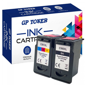 2x náhradní inkoust pro Canon PG-560XLBK CL-561XLCL Canon Pixma TS5350 TS5355 TS5452 TS7400 TS7471 - GP-C560XL+C561XL SET