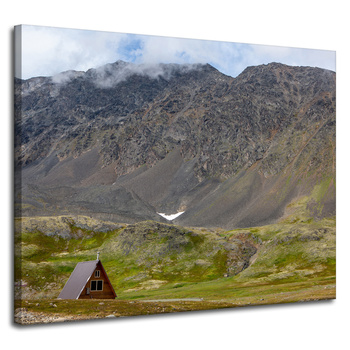 Obraz na plátně Příroda Chata na horách 100x80 cm