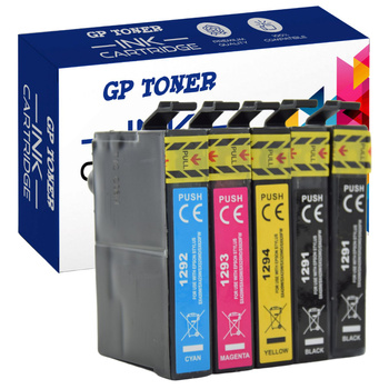 Sada 5x náhradní inkoust pro Epson Stylus Office BX 305 625 T1295 GP-E1296CMYKK