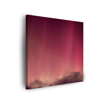 Obraz na plátně Space Aurora Borealis Red Sky 90x90