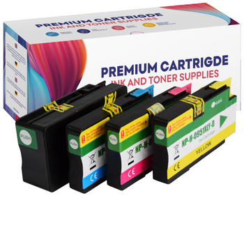 Sada 4x náhradních inkoustů pro tiskárny HP OfficeJet Pro 8100 8600 276dw H950XL GP-H950XL GG CMYK