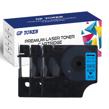 3X páska DYMO D1 6 mm 7 m modrá černá GP-DY43616 x3