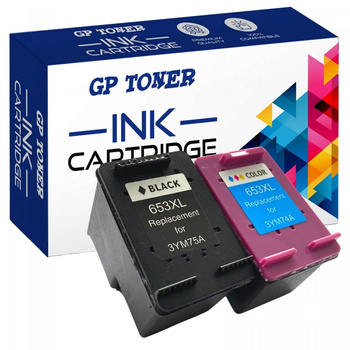2x inkoustová kazeta pro HP DeskJet Plus Ink Advantage 6000 6075 6400 6475 GP-H653XL BK+CMY