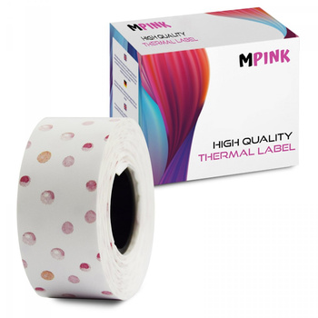 Papír na štítky termopásky MP-RL-15*4M-PD Pink Dots