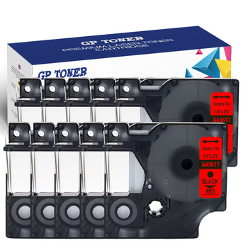 10x žlutočerná lepicí páska DYMO D1 7m 6mm GP-DY43617 X10