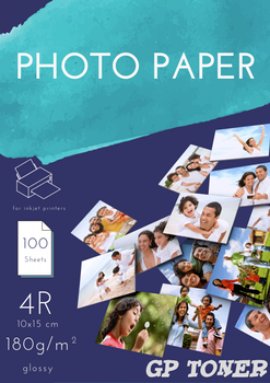 Lesklý fotopapír 10x15 4R 180g 100 ks PAP-4R-FOTO180*100