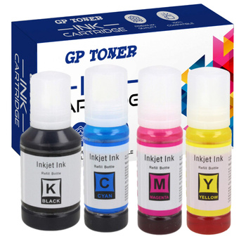 Sada 4x náhradního inkoustu pro Epson EcoTank 2710 2726 1810GP-E102/104CMYK