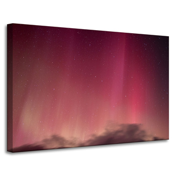 Obraz na plátně Space Aurora Borealis Red Sky 90x60
