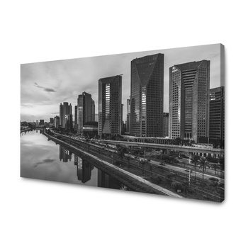 Obraz na plátně Architektura Sao Paulo na plátně Černobílý 40X30 cm