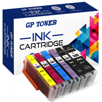 6x náhradní inkoustové náplně pro Canon Pixma TS8100 TS8220 TS8250 TS8350 TS9155 - GP-C580CMYKPB KIT