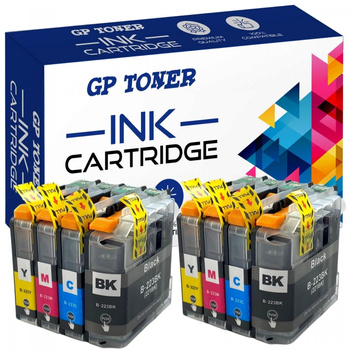 8x kompatibilní inkoustová kazeta Brother LC223 Brother DCP-J4120dw MFC-J4420dw J4620dw J5620dw - GP-B223CMYKX2 XL SADA