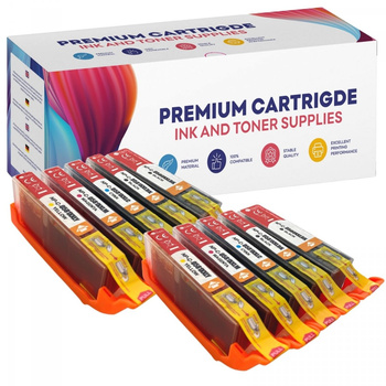 10x náhradní inkoustové náplně pro Canon Pixma TS6150 TS6151 TR7550 TR8550 - GP-C580CMYKx2 PREMIUM SET