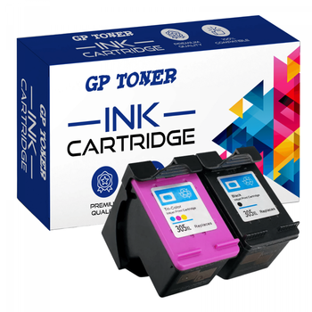 Náhradní 2 inkoustové náplně pro HP 305 XL DESKJET 2710 2720 2721 Plus 4120 4122 - GP-H305XL BK+CMY