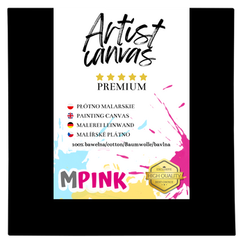 Malířské plátno 70x70 cm Černé plátno Ideální pro malování