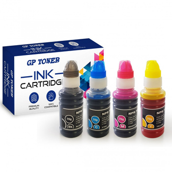 Náhradní inkoustové cartridge pro Epson C13T66411A C13T66424A C13T66434A C13T66444A EcoTank ET-2500 ET-2550 ET-2650 L100 L200 L300 L455 - GP-EK6