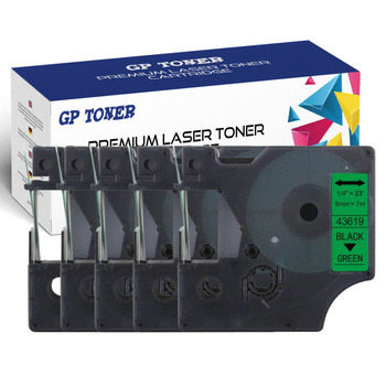 5x lepicí páska DYMO D1 6 mm 7 m zelená/černá GP-DY43619 x5