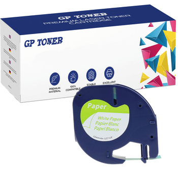 Dymo páska LetraTag 59421 12mm x 4m bílý papír - náhradní GP-DY59421