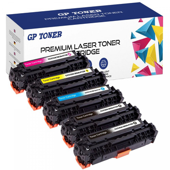 5x TONER PRO HP CC530 CE410 CF380 CC531 CE411 CF381 CC532 CE412 CF382 CC533 CE413 CF383 CP2020 CP2025 CM2320 - GP-H535/415/385