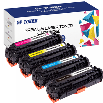 4x TONER PRO HP CC530 CE410 CF380 CC531 CE411 CF381 CC532 CE412 CF382 CC533 CE413 CF383 CP2020 CP2025 CM2320 - GP-H534/414/384