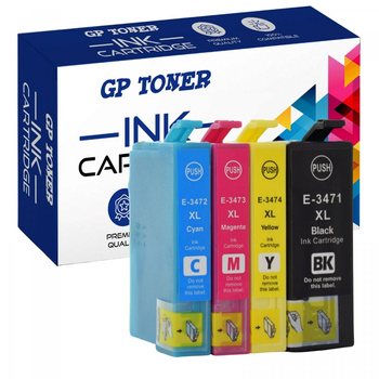 4x náhradní inkoustová kazeta pro Epson T3471 T3472 T3473 T3474 Epson WorkForce Pro WF-3700 Series Pro WF-3720 DWF Pro WF-3720 Pro WF-3725 SADA DWF GP-E3475CMYK