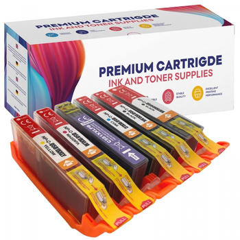 6x náhradní inkoustové náplně pro Canon Pixma TS8100 TS8220 TS8250 TS8350 TS9155 - GP-C580CMYKPB PREMIUM SET