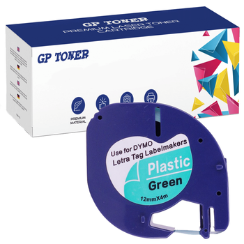 Dymo páska LetraTag 59425 12mm x 4m zelený plast – náhradní GP-DY59425