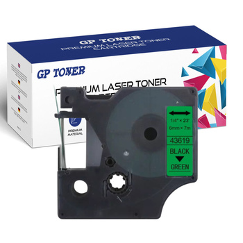 lepicí páska DYMO D1 6 mm 7 m zelená/černá GP-DY43619