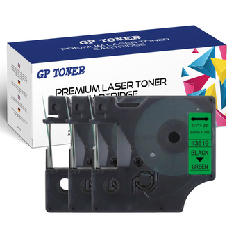 3x lepicí páska DYMO D1 6 mm 7 m zelená/černá GP-DY43619 x3