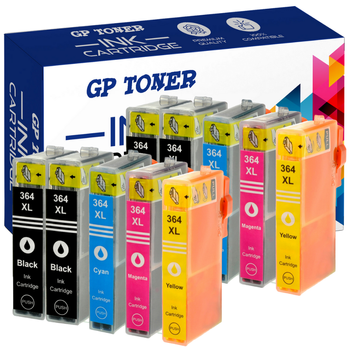 10x náhradní inkoust pro HP 364XL 5510 5520 6520 3070a 3520 - sada GP-H364XLCMYKKx2