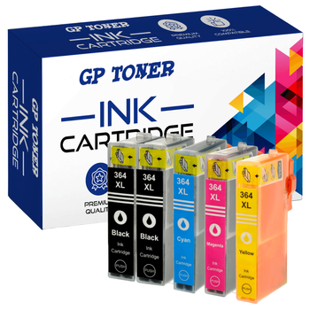Sada 5x náhradních inkoustových náplní pro HP DeskJet 3070 3522 4622 GP-H364XL CMYKK GP