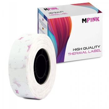Papírová páska na termoetikety MP-RL-15*50*150PT-PN Růžová stuha