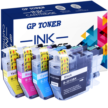 4x inkoustová kazeta pro Brother LC3213 DCP-J572dw Sada DCP-J772dw MFC-J491dw