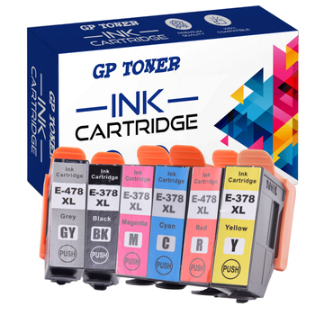 Inkoustové náplně pro Epson 378XL 478XL XP-15000 GP-E3/478XL CMYKRG-6