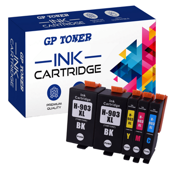 5x inkoustová kazeta pro HP 903 XL Officejet 6900 6950 6960 6970 - GP-H903XL CMYKK - sada