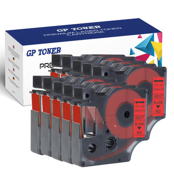 10x Dymo D1 45017 Červená/černá lepicí páska 12 mm 7 m GP-DY45017 x10