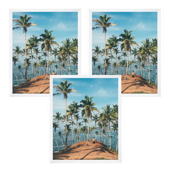 3x Bílý Rámeček 40x50, I L13,15,063, bílý lak + ražba plexisklo