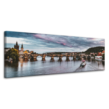 Obraz na plátně Architektura Karlův most Praha 120X40 cm
