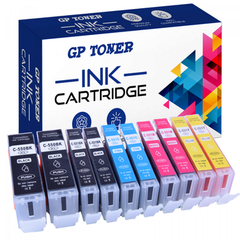 10xINK PRO CANON PIXMA iP7250 iP8750 iX6850 MG5450 PGI-550xl, CLI-551xl - GP-C550XLCMYKx2