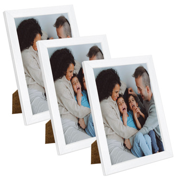 3x Bílý fotorámeček 15x21, I L13,15,063, bílý lak + ražba plexisklo