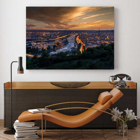 Obraz na plátně Architektura Rouen večer 120X60 cm