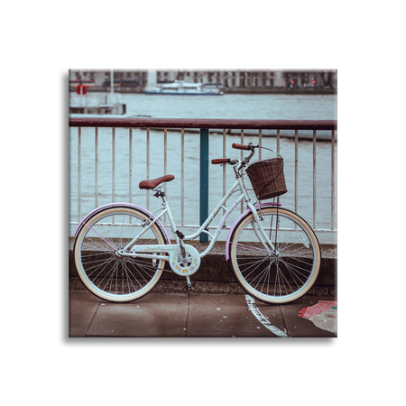 Obraz Vintage Bicycle in the City by the Bridge 90x90