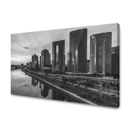 Obraz na plátně Architektura Sao Paulo na plátně Černobílý 40X30 cm