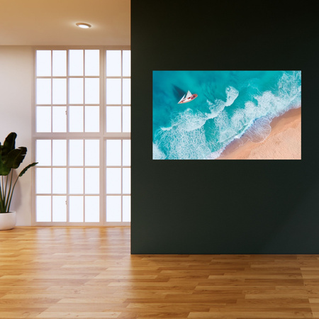 Obraz na plátně Plachetnice Waves Sand Shore 50x40 cm