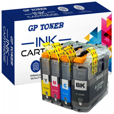 4x kompatibilní inkoustová kazeta Brother LC223 Brother DCP-J4120dw MFC-J4420dw J4620dw J5620dw - GP-B223CMYK XL SADA