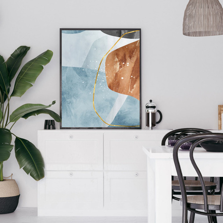 Plakát Abstrakt 30X40 cm + šedý kamenný rám