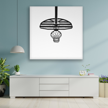 Obraz na plátně Basketbal pro mládež Černobílý 90x90